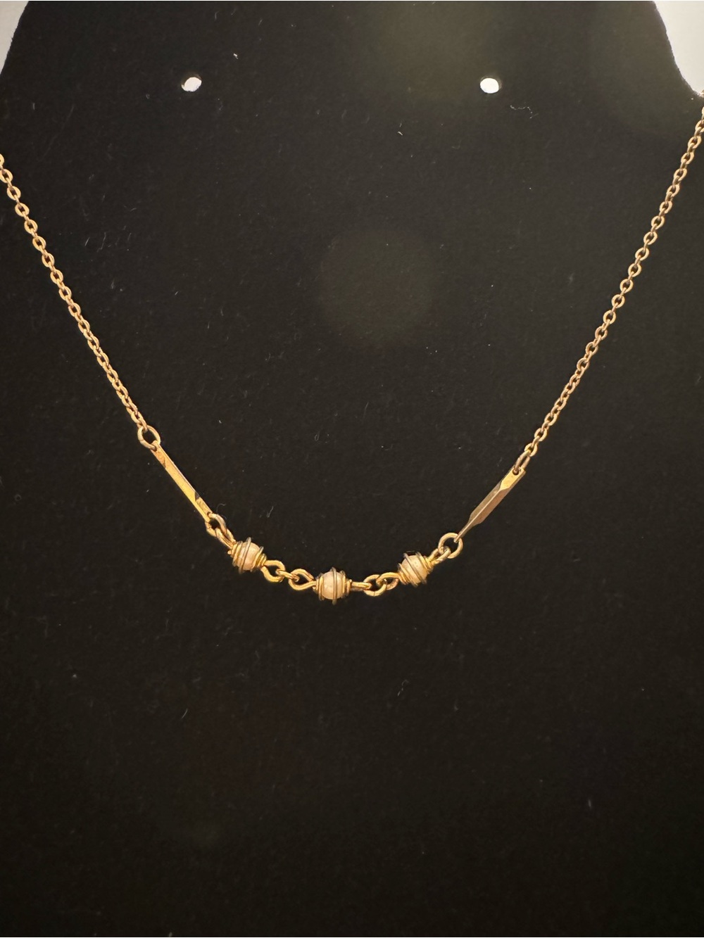 Vintage Avon Gold Pearl Necklace - 15”